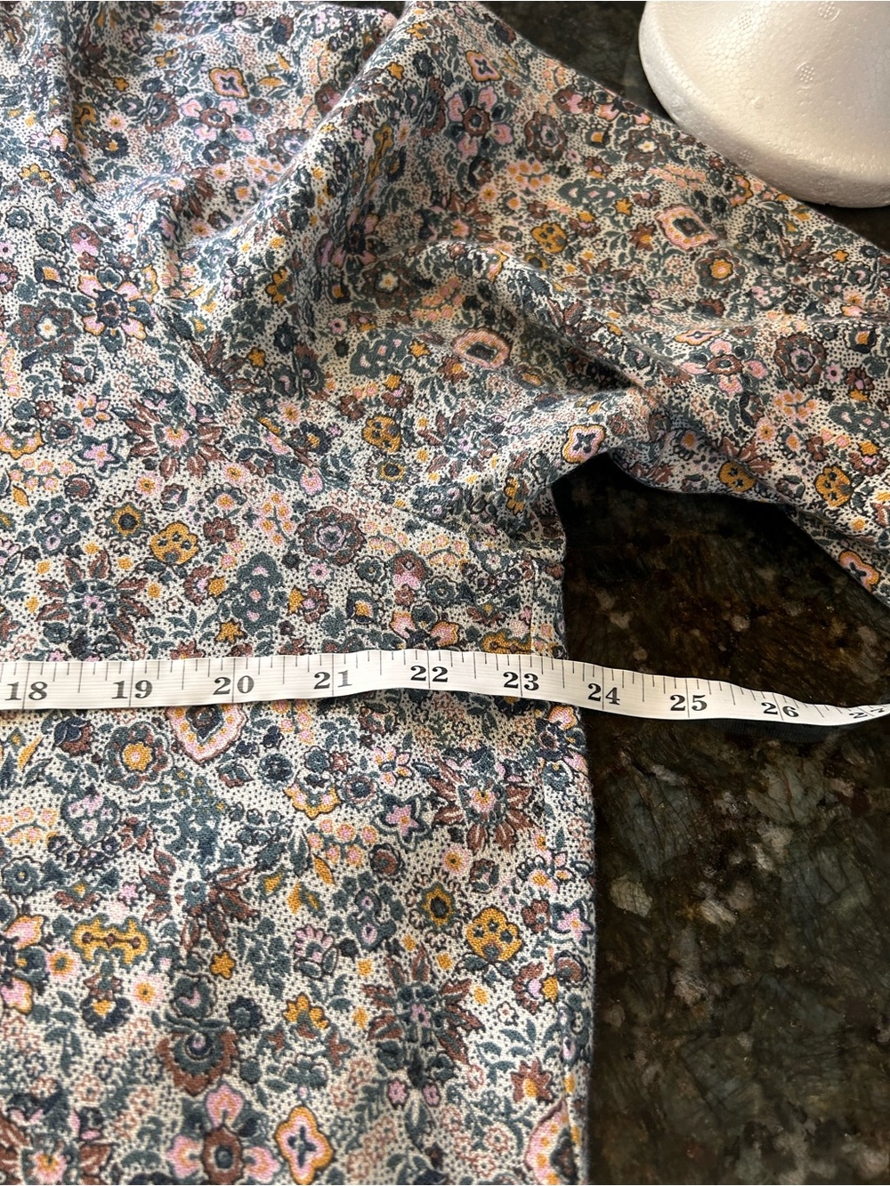 Roan+Ryan Alice Raglan Peasant Floral Artistry Blouse 3/4 Sleeve w/Button/V-Neck - Picture 8 of 9